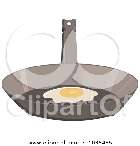 Clipart Egg Frying In A Pan - Royalty Free Vector Illustration by Melisende Vector