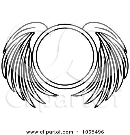 Clipart Black And White Wings 19 - Royalty Free Vector Illustration by Vector Tradition SM
