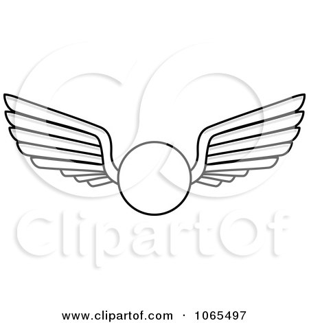 Clipart Black And White Wings 12 - Royalty Free Vector Illustration by Vector Tradition SM