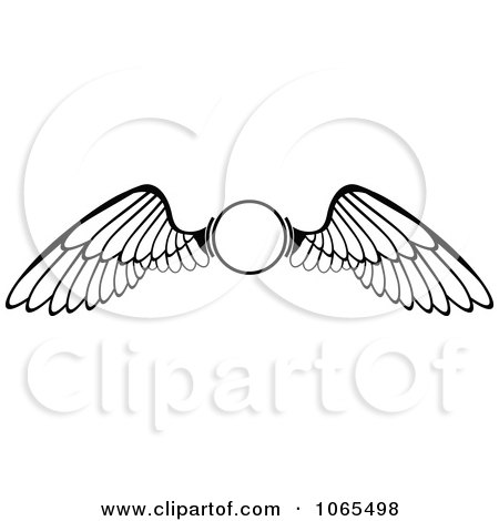 Clipart Black And White Wings 16 - Royalty Free Vector Illustration by Vector Tradition SM