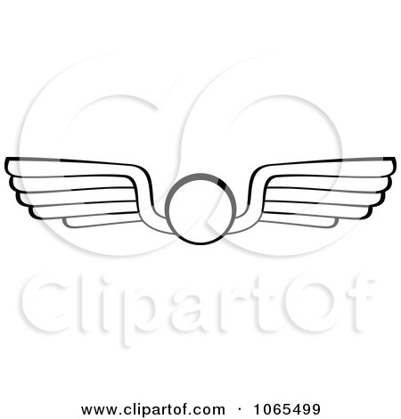 Clipart Black And White Wings 9 - Royalty Free Vector Illustration by Vector Tradition SM
