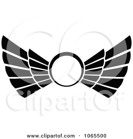 Clipart Black And White Wings 11 - Royalty Free Vector Illustration by Vector Tradition SM