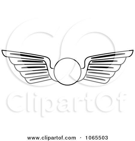 Clipart Black And White Wings 14 - Royalty Free Vector Illustration by Vector Tradition SM