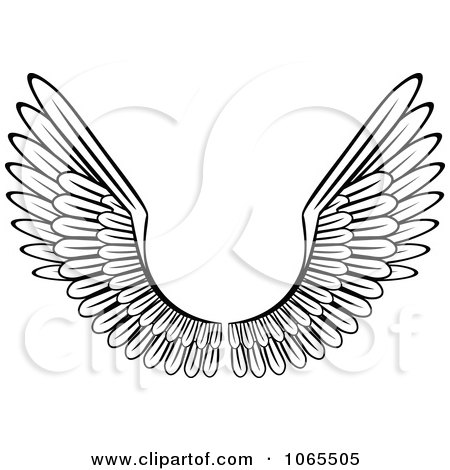 Clipart Black And White Wings 17 - Royalty Free Vector Illustration by Vector Tradition SM