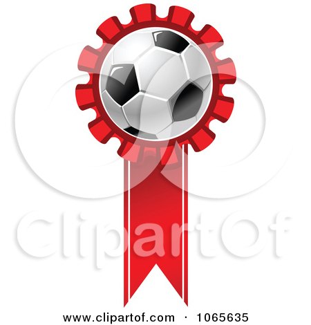Clipart Soccer Ball And Ribbon 6 - Royalty Free Vector Illustration by Vector Tradition SM