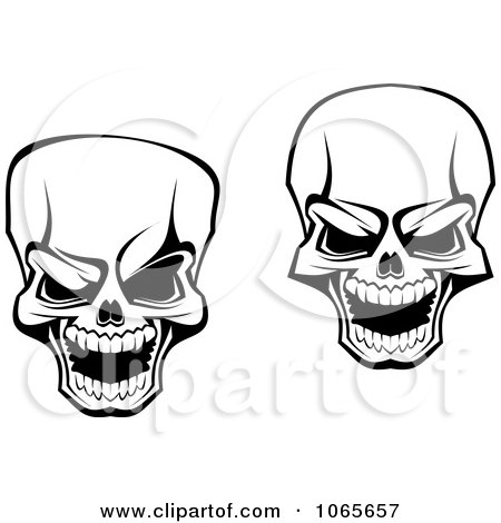 Clipart Scary Skulls - Royalty Free Vector Illustration by Vector Tradition SM