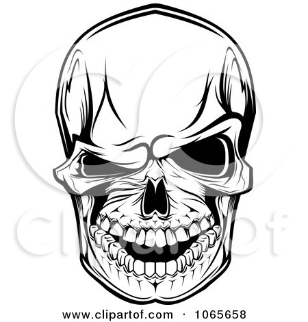 Clipart Scary Skull 5 - Royalty Free Vector Illustration by Vector Tradition SM
