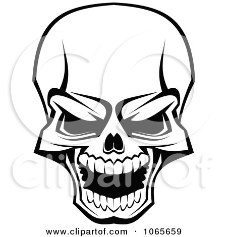 Clipart Scary Skull 3 - Royalty Free Vector Illustration by Vector Tradition SM