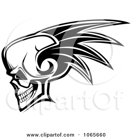 Clipart Scary Skull 4 - Royalty Free Vector Illustration by Vector Tradition SM
