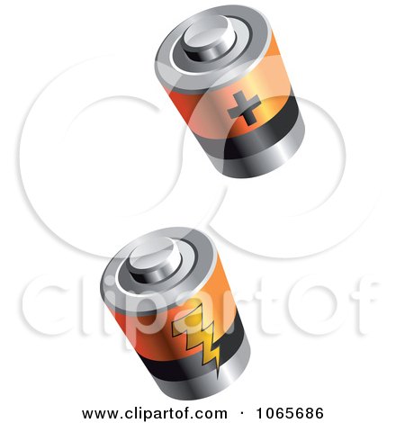 Clipart 3d Batteries - Royalty Free Vector Illustration by Vector Tradition SM
