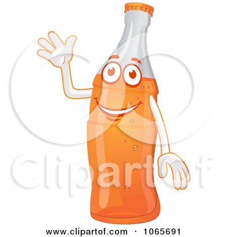 Clipart Soda Bottle Waving - Royalty Free Vector Illustration by Vector Tradition SM