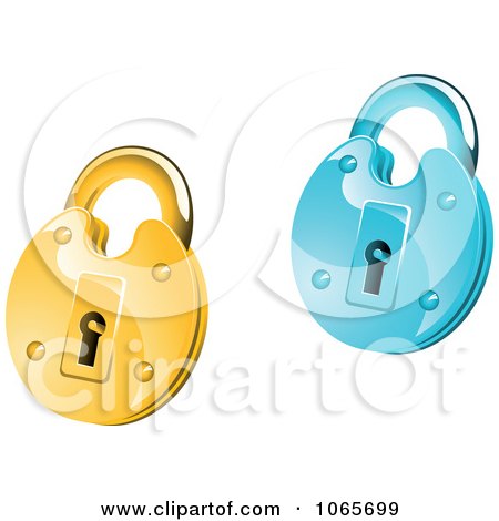 Clipart 3d Round Padlocks - Royalty Free Vector Illustration by Vector Tradition SM