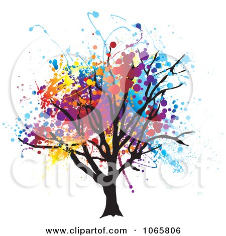 Clipart Tree With Grungy Foliage - Royalty Free Vector Illustration by michaeltravers