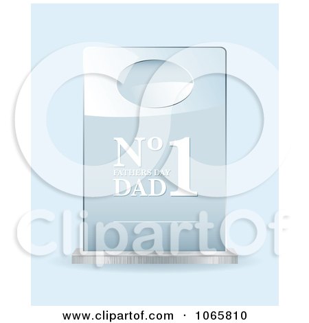 Clipart 3d Number One Dad Award - Royalty Free Vector Illustration by michaeltravers