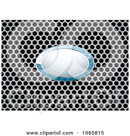 Clipart 3d Glass Plaque On A Metal Grid - Royalty Free Vector Illustration by michaeltravers