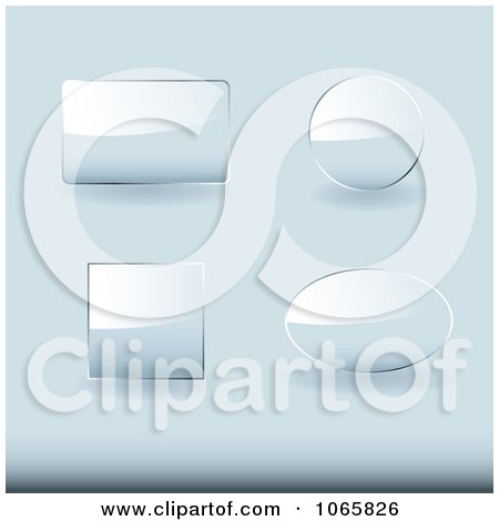 Clipart 3d Glass Web Design Buttons - Royalty Free Vector Illustration by michaeltravers