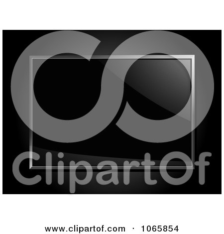 Clipart Blank 3d Glass Plaque - Royalty Free Vector Illustration by elaineitalia