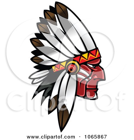 Clipart Native American Brave 1 - Royalty Free Vector Illustration by Vector Tradition SM