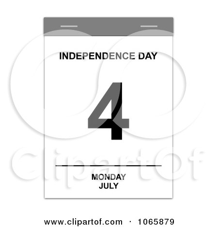 Clipart July 4th Independence Day Calendar 3 - Royalty Free Illustration by oboy