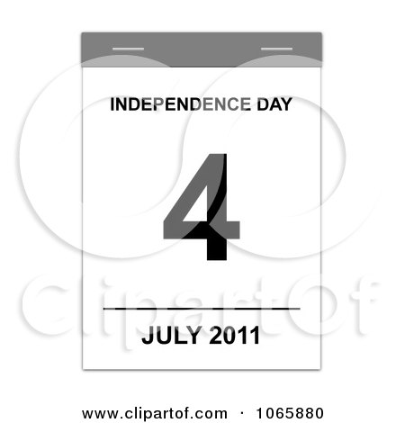 Clipart July 4th Independence Day Calendar 2 - Royalty Free Illustration by oboy