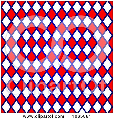 Clipart Red Blue And White Grid Pattern - Royalty Free Illustration by oboy