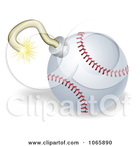 Clipart 3d Baseball Bomb - Royalty Free Vector Illustration by AtStockIllustration