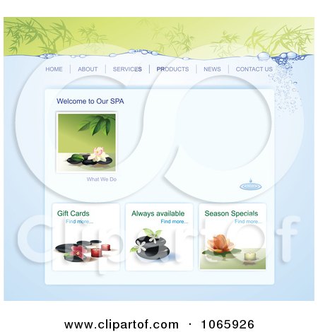 Clipart Spa Website Template 1 - Royalty Free Vector Illustration  by Eugene