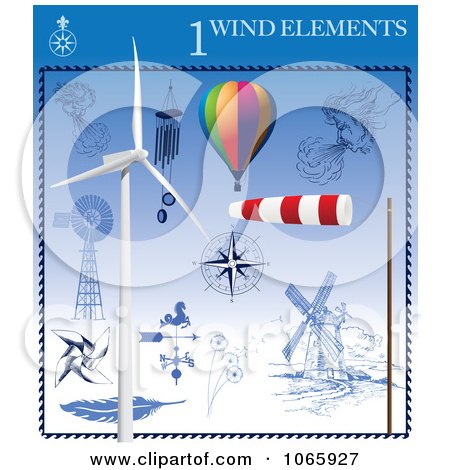 Clipart Wind Elements 1 - Royalty Free Vector Illustration  by Eugene