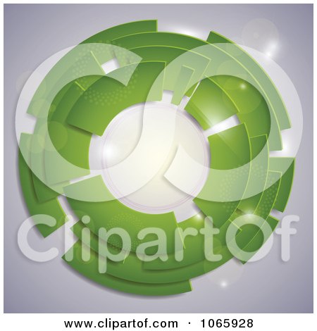 Clipart Green Circle With Flares - Royalty Free Vector Illustration  by Eugene