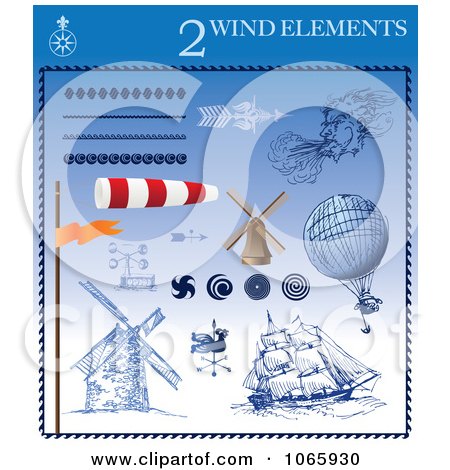 Clipart Wind Elements 2 - Royalty Free Vector Illustration  by Eugene