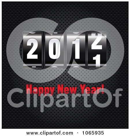 Clipart Happy New Year 2012 Ticker - Royalty Free Vector Illustration  by Eugene