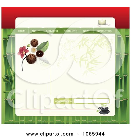Clipart Spa Website Template 3 - Royalty Free Vector Illustration  by Eugene