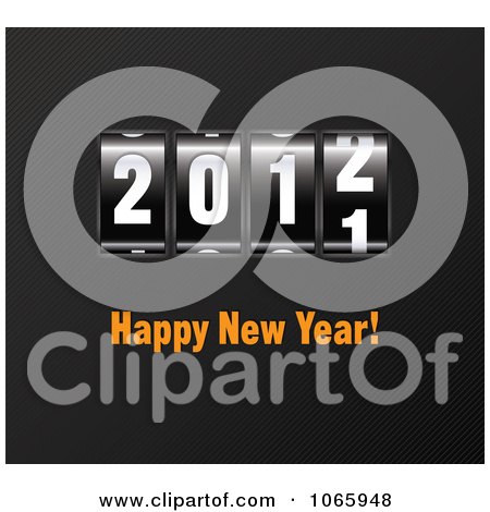 Clipart 2012 Happy New Year Ticker - Royalty Free Vector Illustration  by Eugene