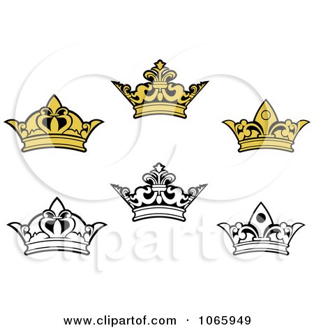 Clipart Crown Icons 7 - Royalty Free Vector Illustration by Vector Tradition SM