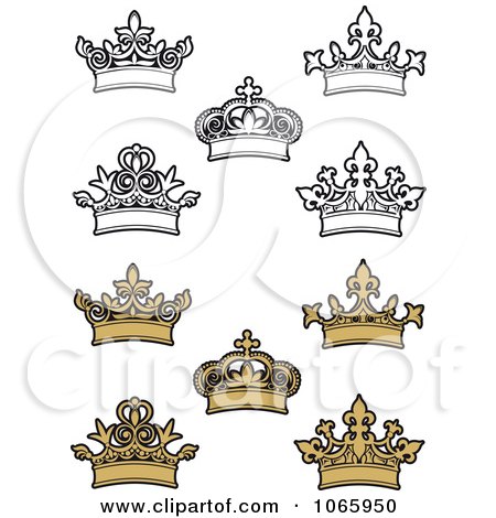 Clipart Crown Icons 2 - Royalty Free Vector Illustration by Vector Tradition SM