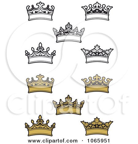Clipart Crown Icons 6 - Royalty Free Vector Illustration by Vector Tradition SM