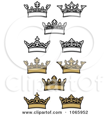 Clipart Crown Icons 8 - Royalty Free Vector Illustration by Vector Tradition SM