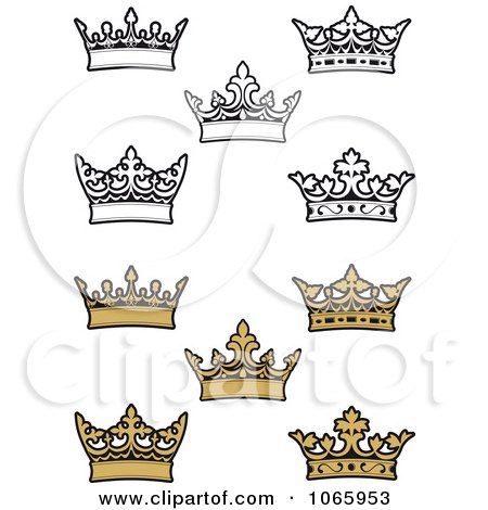 Clipart Crown Icons 1 - Royalty Free Vector Illustration by Vector Tradition SM