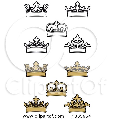 Clipart Crown Icons 3 - Royalty Free Vector Illustration by Vector Tradition SM