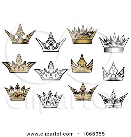 Clipart Crown Icons 4 - Royalty Free Vector Illustration by Vector Tradition SM