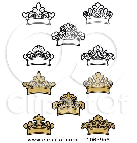 Clipart Crown Icons 5 - Royalty Free Vector Illustration by Vector Tradition SM