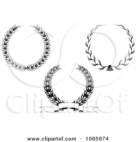 Clipart Laurel Wreaths 5 - Royalty Free Vector Illustration by Vector Tradition SM