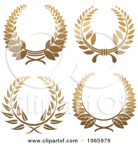 Clipart Gold Laurel Wreaths 2 - Royalty Free Vector Illustration by Vector Tradition SM