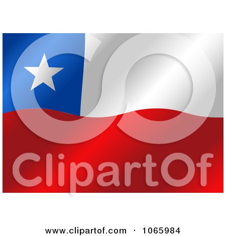 Clipart Waving Chile Flag - Royalty Free Vector Illustration by Vector Tradition SM