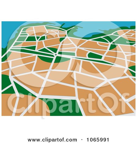 Clipart GPS Map 4 - Royalty Free Vector Illustration by Vector Tradition SM