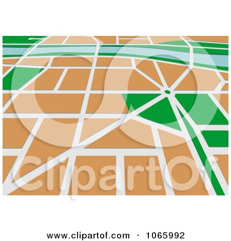 Clipart GPS Map 6 - Royalty Free Vector Illustration by Vector Tradition SM