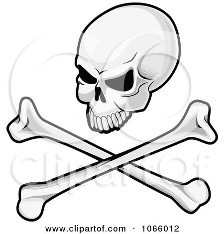 Clipart Skull And Crossbones 2 - Royalty Free Vector Illustration by Vector Tradition SM