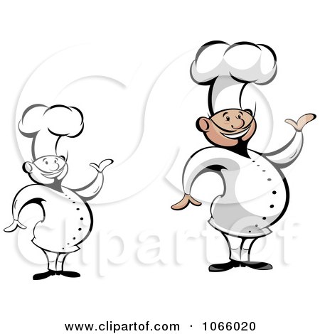 Clipart Presenting Chefs - Royalty Free Vector Illustration by Vector Tradition SM