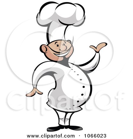Clipart Presenting Chef 2 - Royalty Free Vector Illustration by Vector Tradition SM