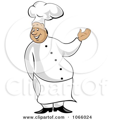 Clipart Presenting Chef 1 - Royalty Free Vector Illustration by Vector Tradition SM